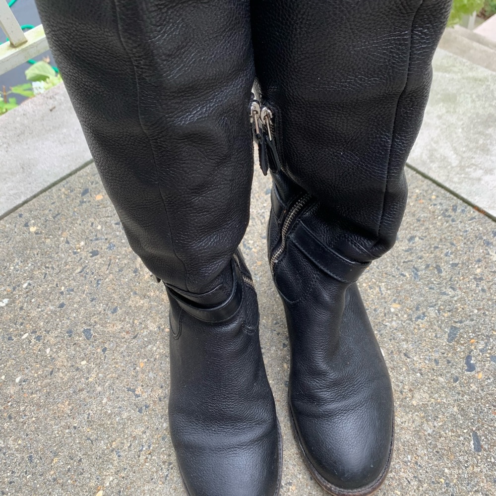 Coach knee high black leather riding boots size 6.5 - Picture 8 of 10